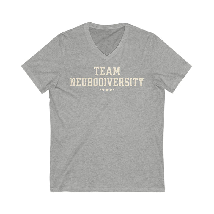 Adult Team Neurodiversity Distressed V-Neck Tee