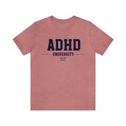 ADHD University Butterfly Symbol Navy Blue Text Tee