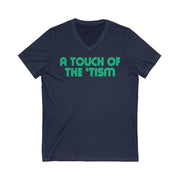 Adult Touch of the Tism Line Letters V-Neck Tee