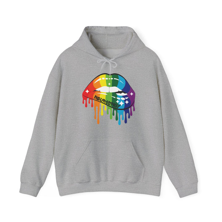 Neurospicy Rainbow Lips Hoodie