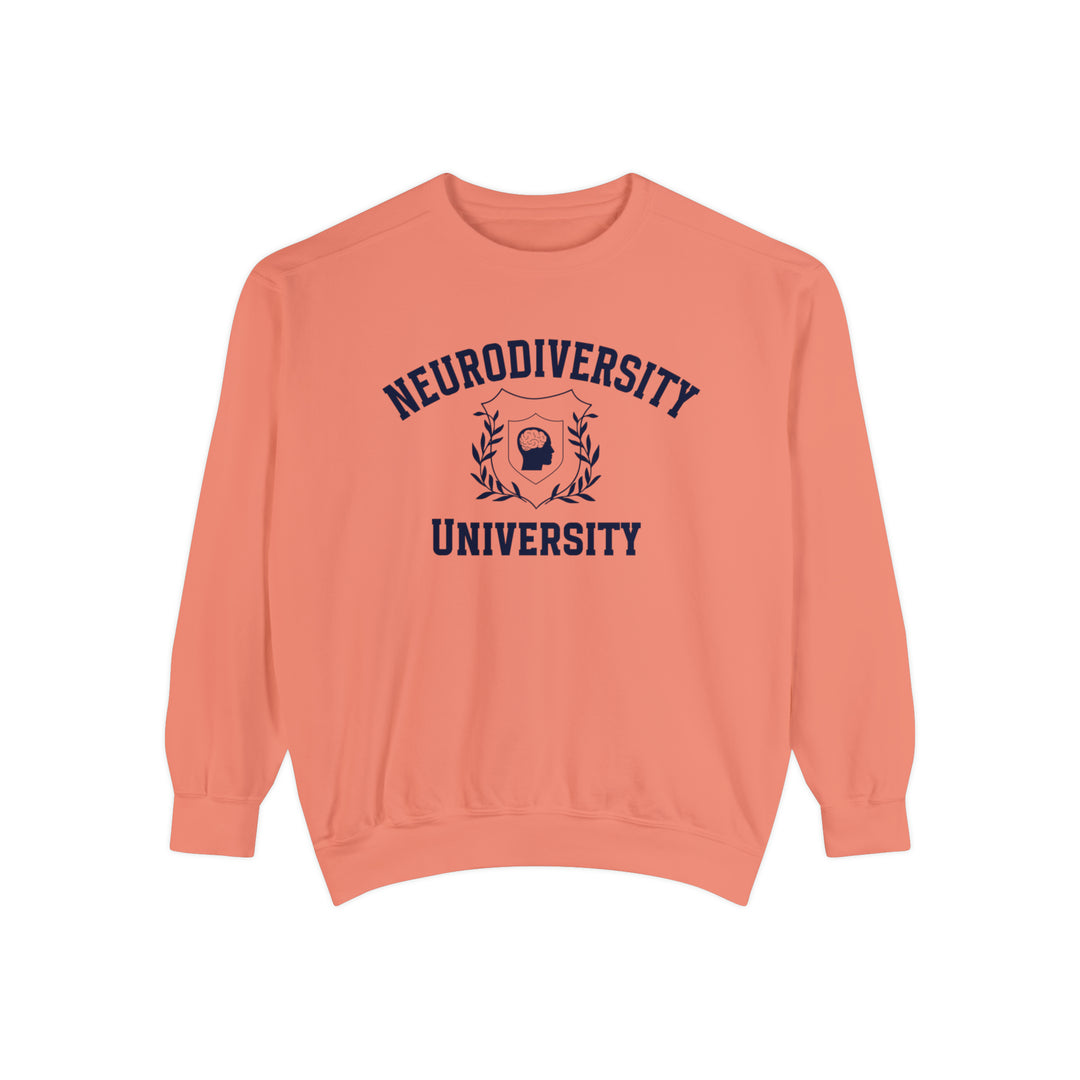 Adult Comfort Colors Neurodiversity University Beautiful Mind  Sweatshirt