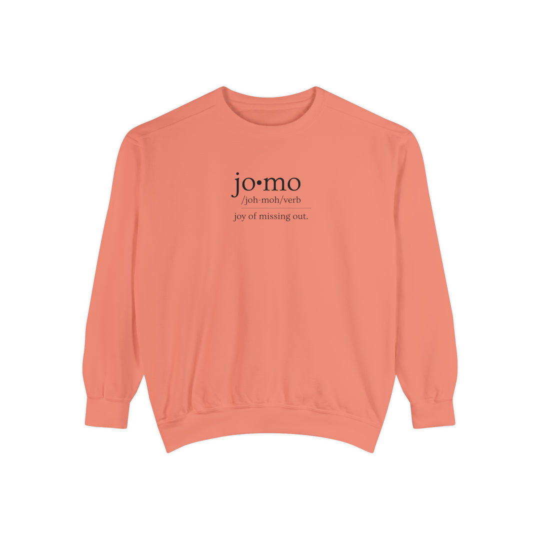 Comfort Colors JOMO Sweatshirt Black Text