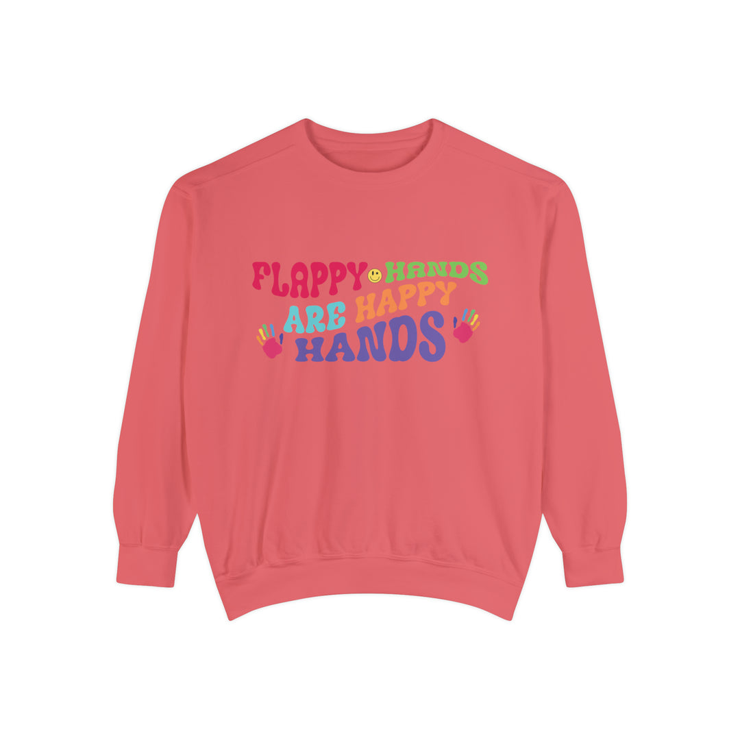 Comfort Colors Flappy Hands are Happy Hands Sweatshirt