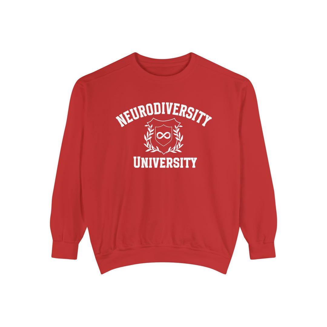 Adult Comfort Colors Neurodiversity University Infinity Symbol Sweatshirt