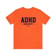 ADHD University Butterfly Symbol Navy Blue Text Tee