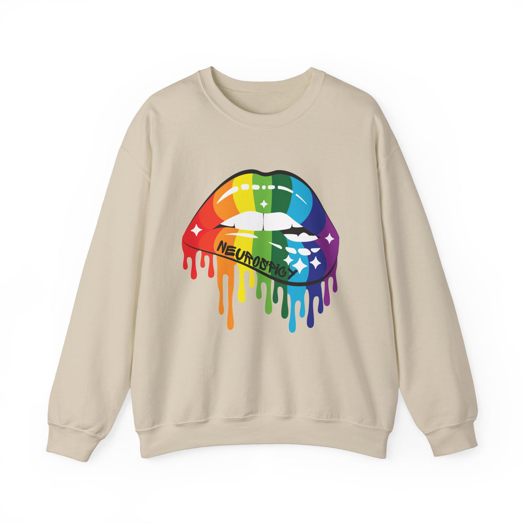 Neurospicy Rainbow Lips Sweatshirt