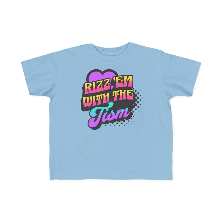 Toddler's Rizz Em With The Tism Purple Heart  Tee