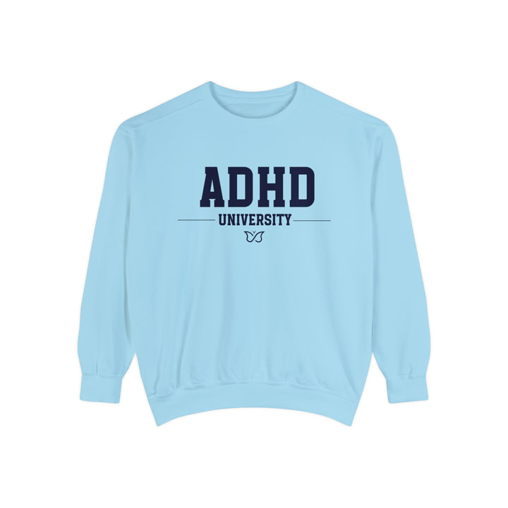 Adult Comfort Colors ADHD University Butterfly Symbol Sweathshirt