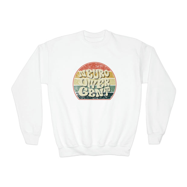 Kids Groovy Retro Neurodivergent Sweatshirt