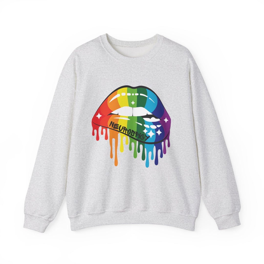 Neurospicy Rainbow Lips Sweatshirt