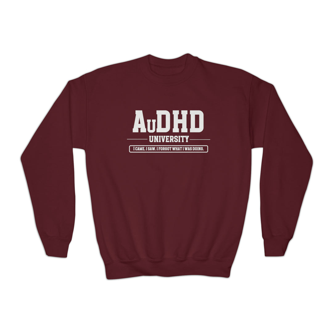 Kids AuDHD University I Came. I Saw. I Forgot What I Was Doing. Sweatshirt