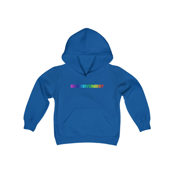 Kids Groovy Rainbow Neurodivergent Hoodie Sweatshirt