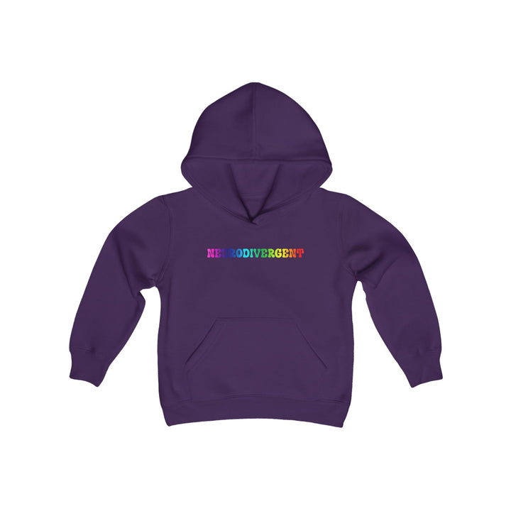 Kids Groovy Rainbow Neurodivergent Hoodie Sweatshirt