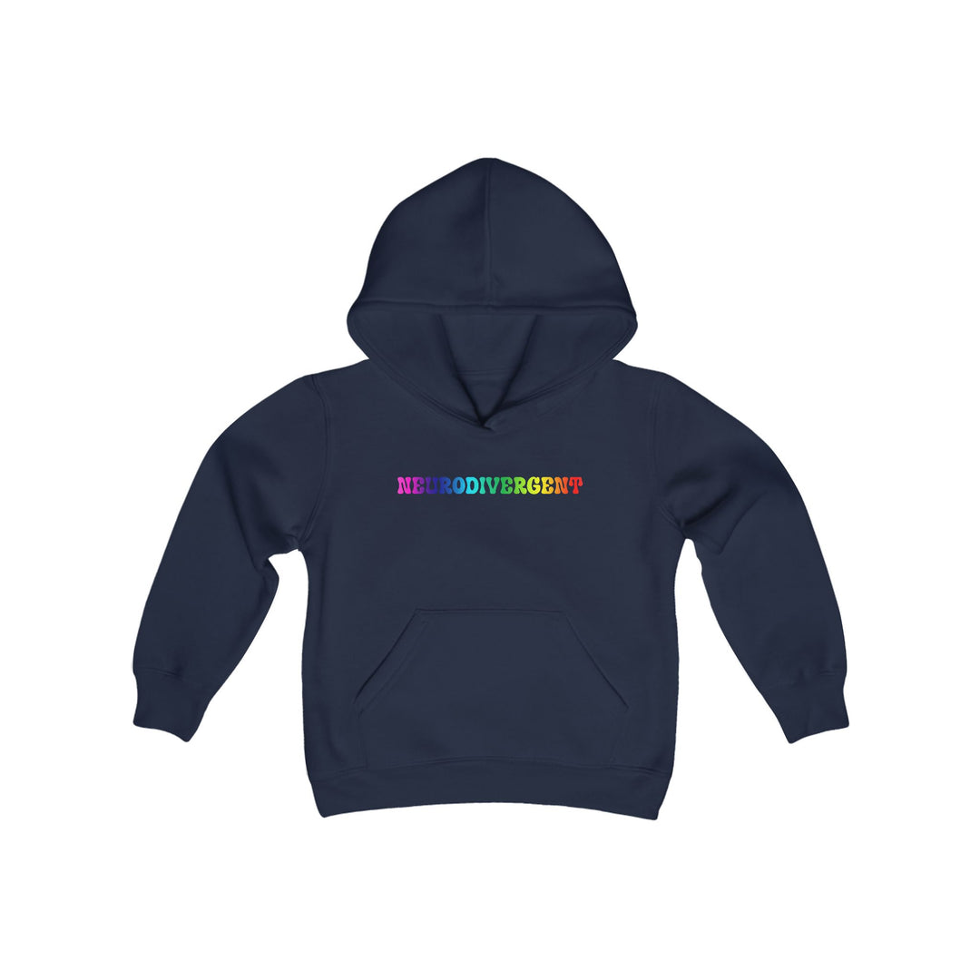 Kids Groovy Rainbow Neurodivergent Hoodie Sweatshirt