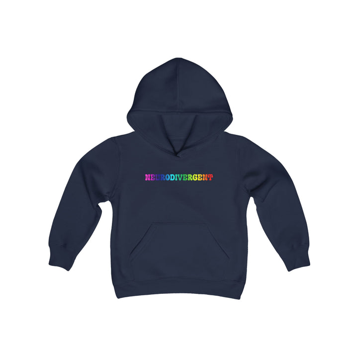 Kids Groovy Rainbow Neurodivergent Hoodie Sweatshirt