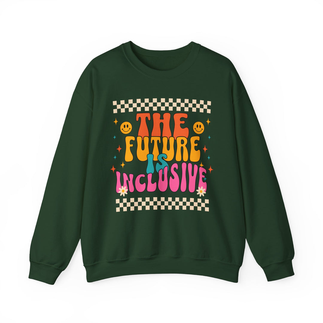 Adult Groovy The Future is Inclusive Sweatshirt