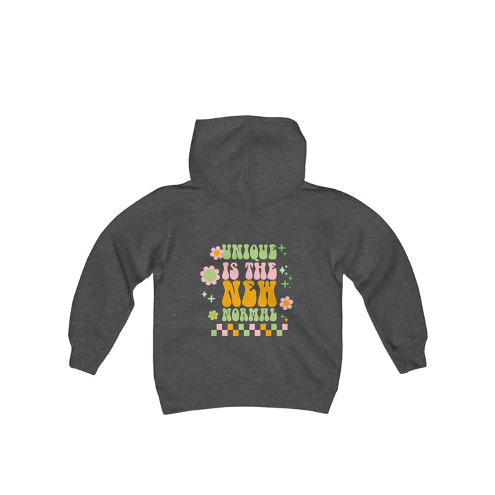 Kids Unique is the New Normal Front and Back Hoodie Sweatshirt