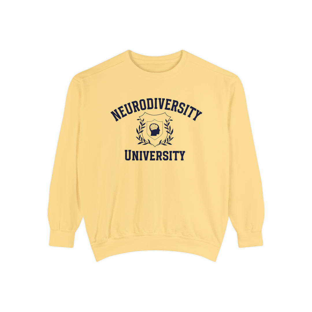 Adult Comfort Colors Neurodiversity University Beautiful Mind  Sweatshirt