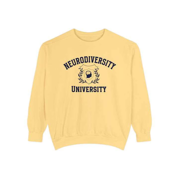 Adult Comfort Colors Neurodiversity University Beautiful Mind  Sweatshirt