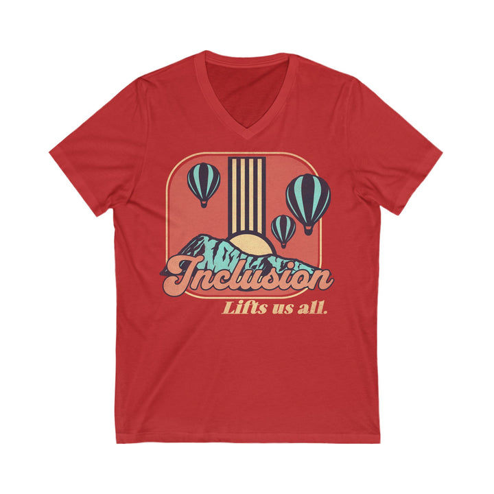 Adult Inclusion Lifts Us All V-Neck Tee