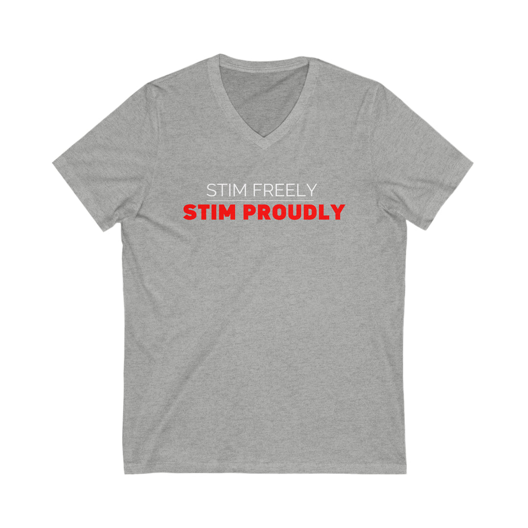 Stim Freely Stim Proudly V-Neck Tee