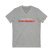 Stim Freely Stim Proudly V-Neck Tee