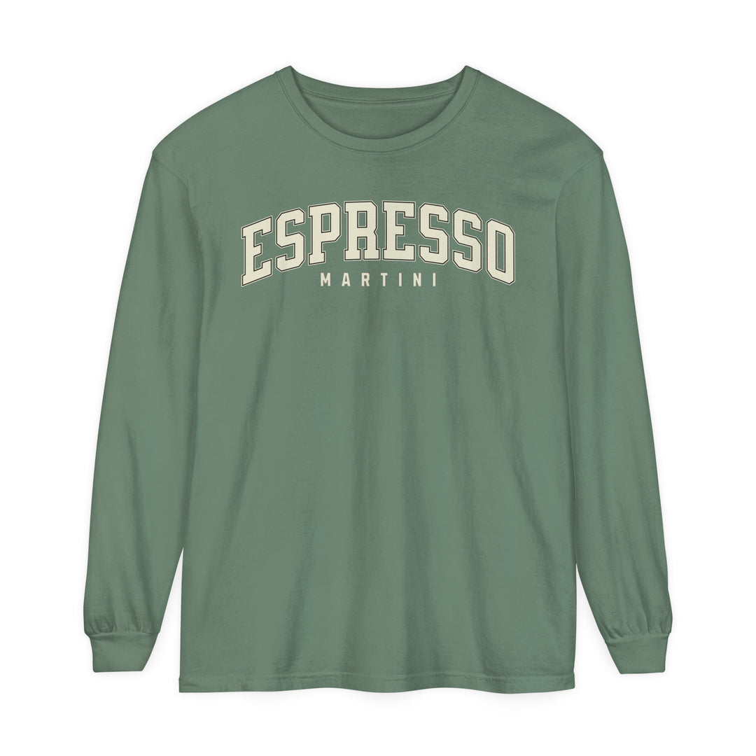 Espresso Martini Garment-dyed Long Sleeve T-Shirt