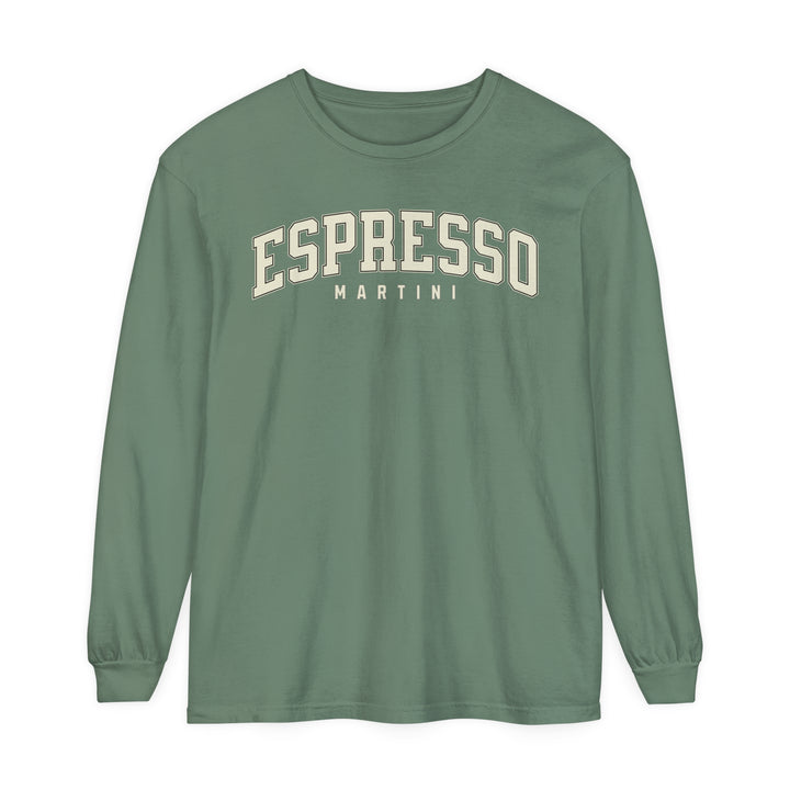 Espresso Martini Garment-dyed Long Sleeve T-Shirt