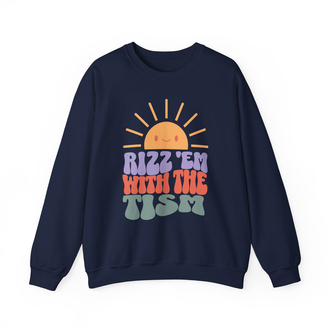 Adult Sunny Rizz 'Em With The Tism Sweatshirt