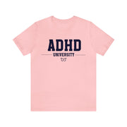 ADHD University Butterfly Symbol Navy Blue Text Tee