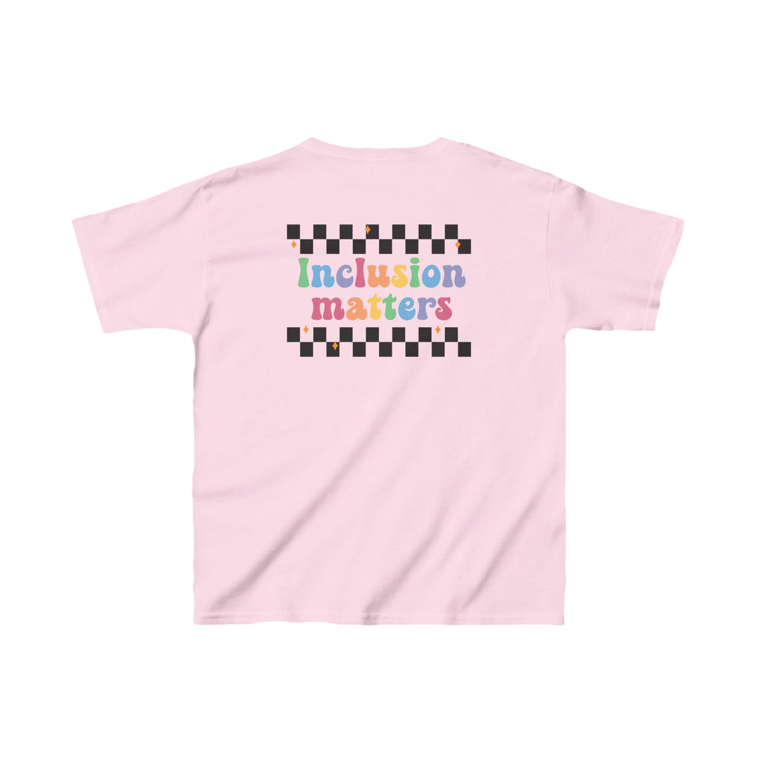 Kids Inclusion Matter Checkerboard Front and Back Tee