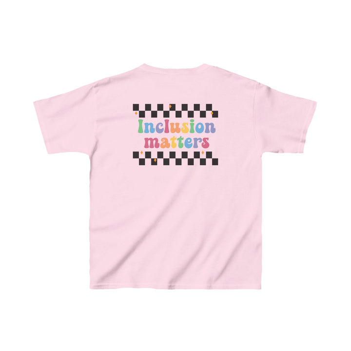 Kids Inclusion Matter Checkerboard Front and Back Tee