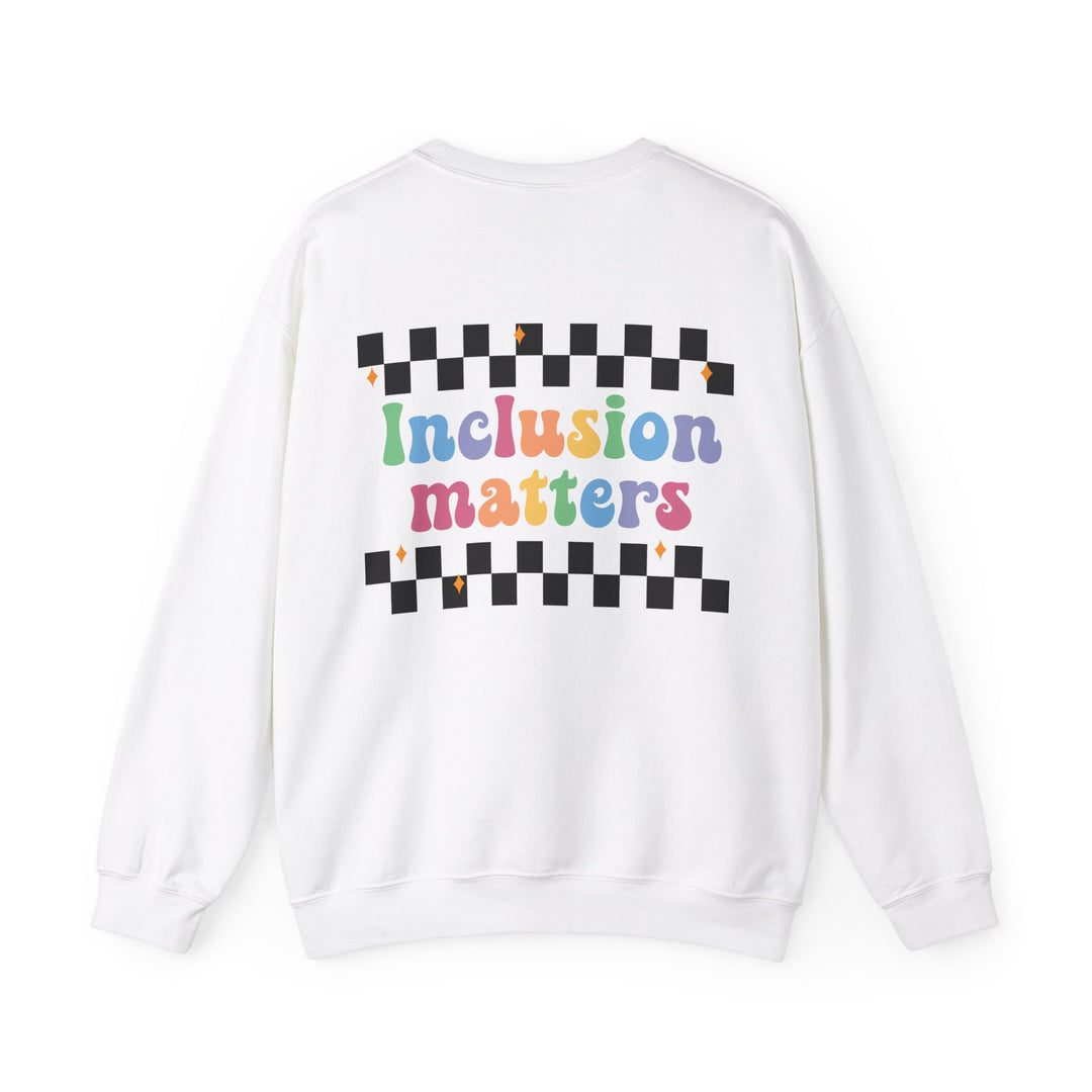 Adult Inclusion Matter Checkerboard Front and Back Sweatshirt