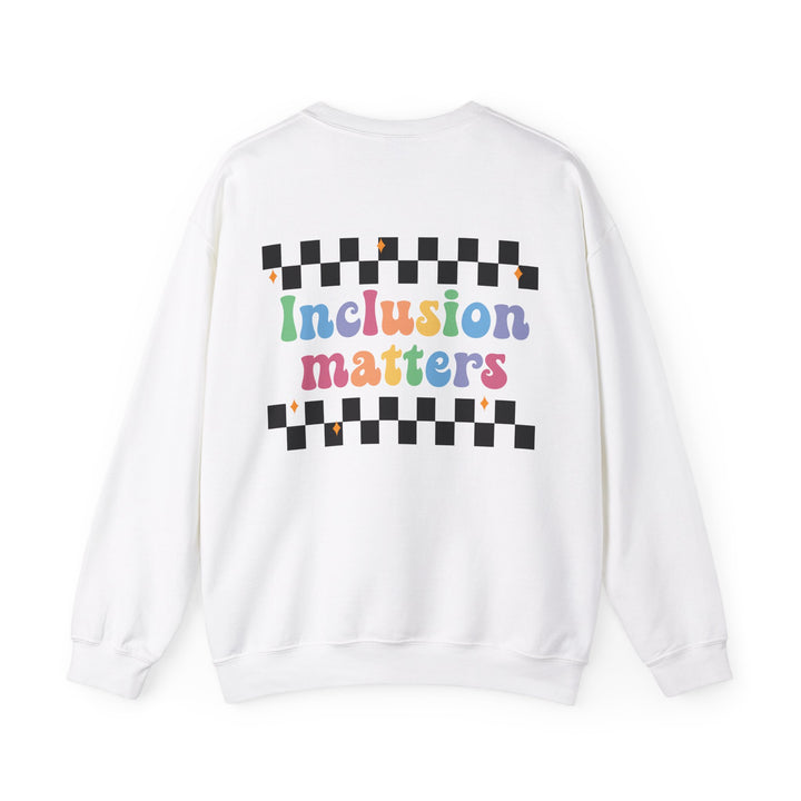 Adult Inclusion Matter Checkerboard Front and Back Sweatshirt