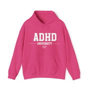 ADHD University Butterfly Symbol White Text Hoodie