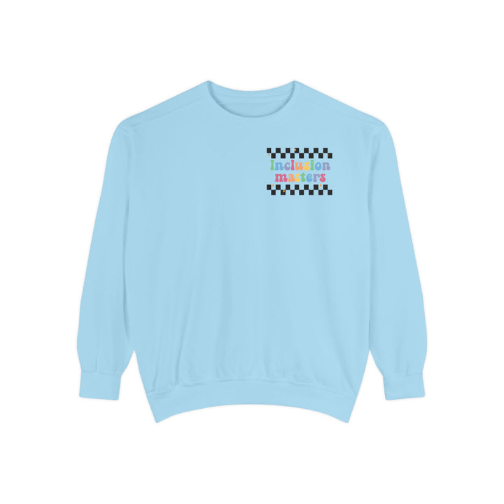 Adult Inclusion Matter Checkerboard Front and Back Comfort Colors Sweatshirt