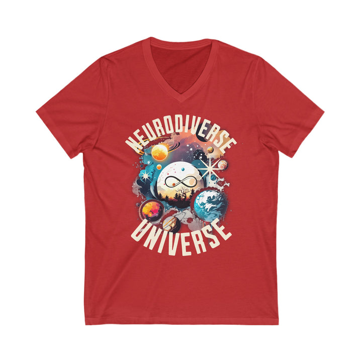 Adult Neurodiverse Universe V-Neck Tee