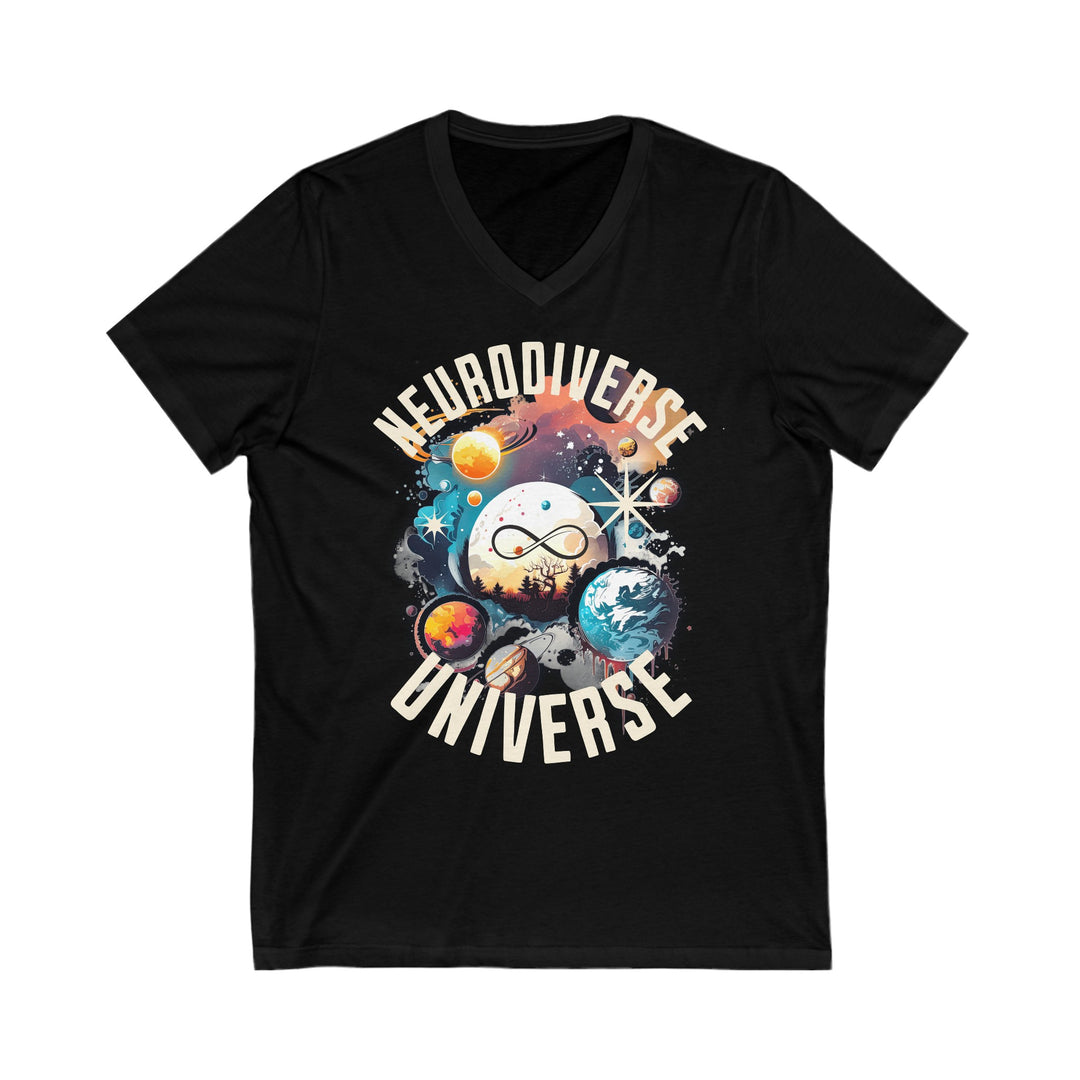 Adult Neurodiverse Universe V-Neck Tee