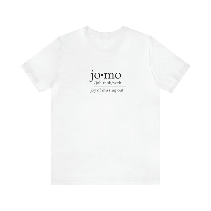 JOMO Tee Black Text