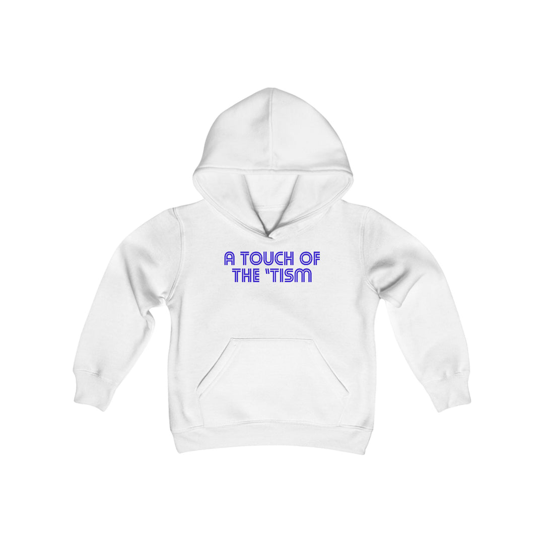 Kids Touch of the Tism Line Letters Blue Hoodie Sweatshirt