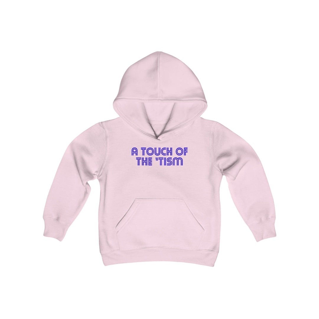 Kids Touch of the Tism Line Letters Blue Hoodie Sweatshirt