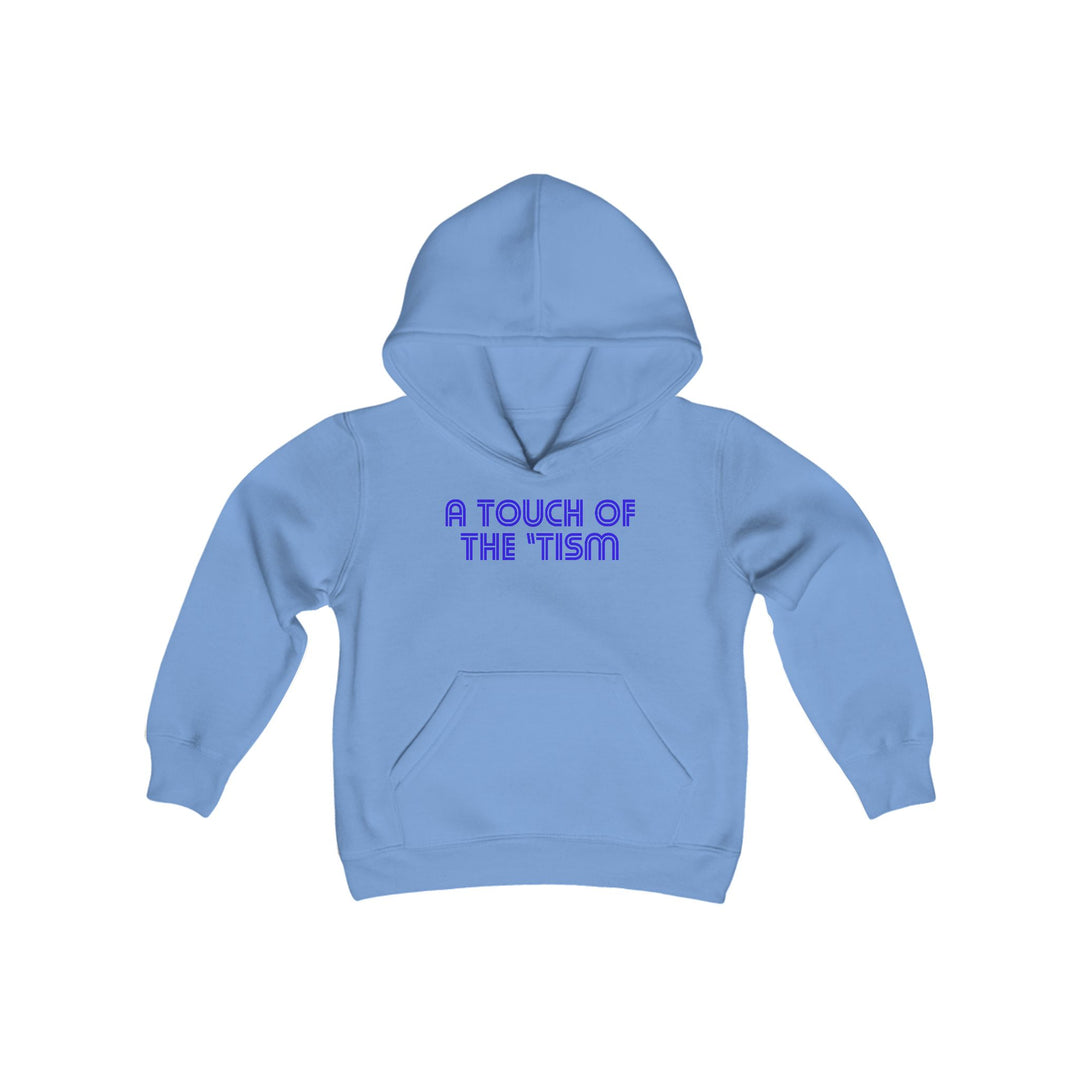 Kids Touch of the Tism Line Letters Blue Hoodie Sweatshirt