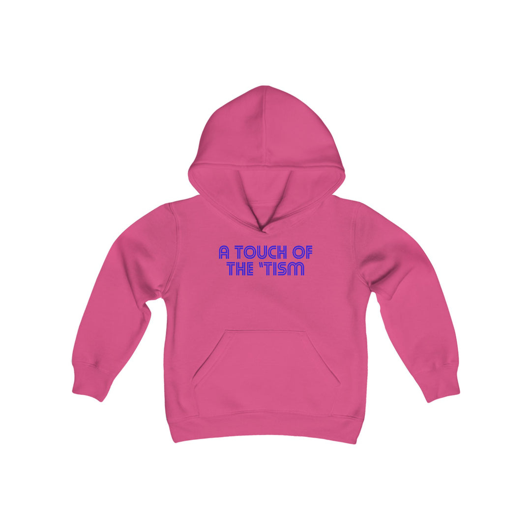 Kids Touch of the Tism Line Letters Blue Hoodie Sweatshirt