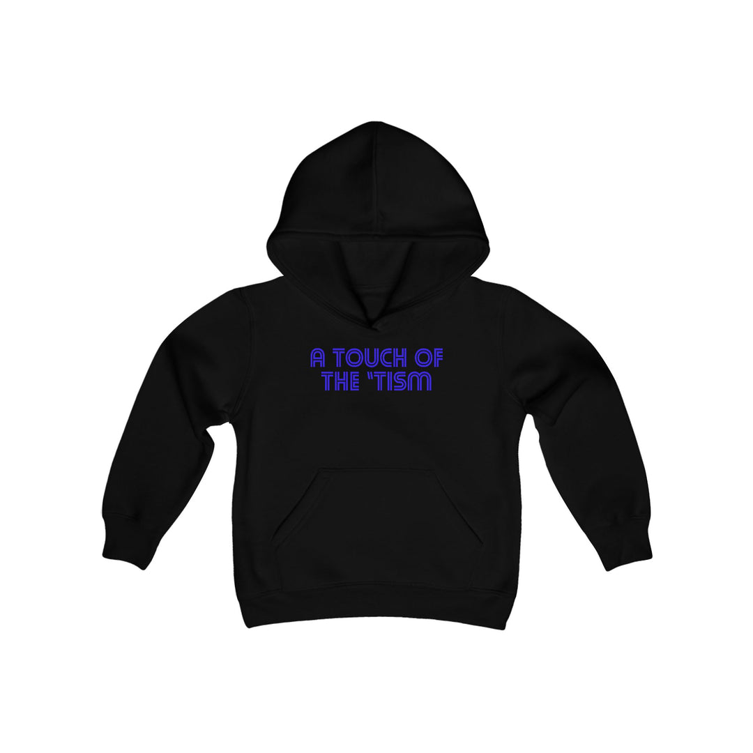 Kids Touch of the Tism Line Letters Blue Hoodie Sweatshirt