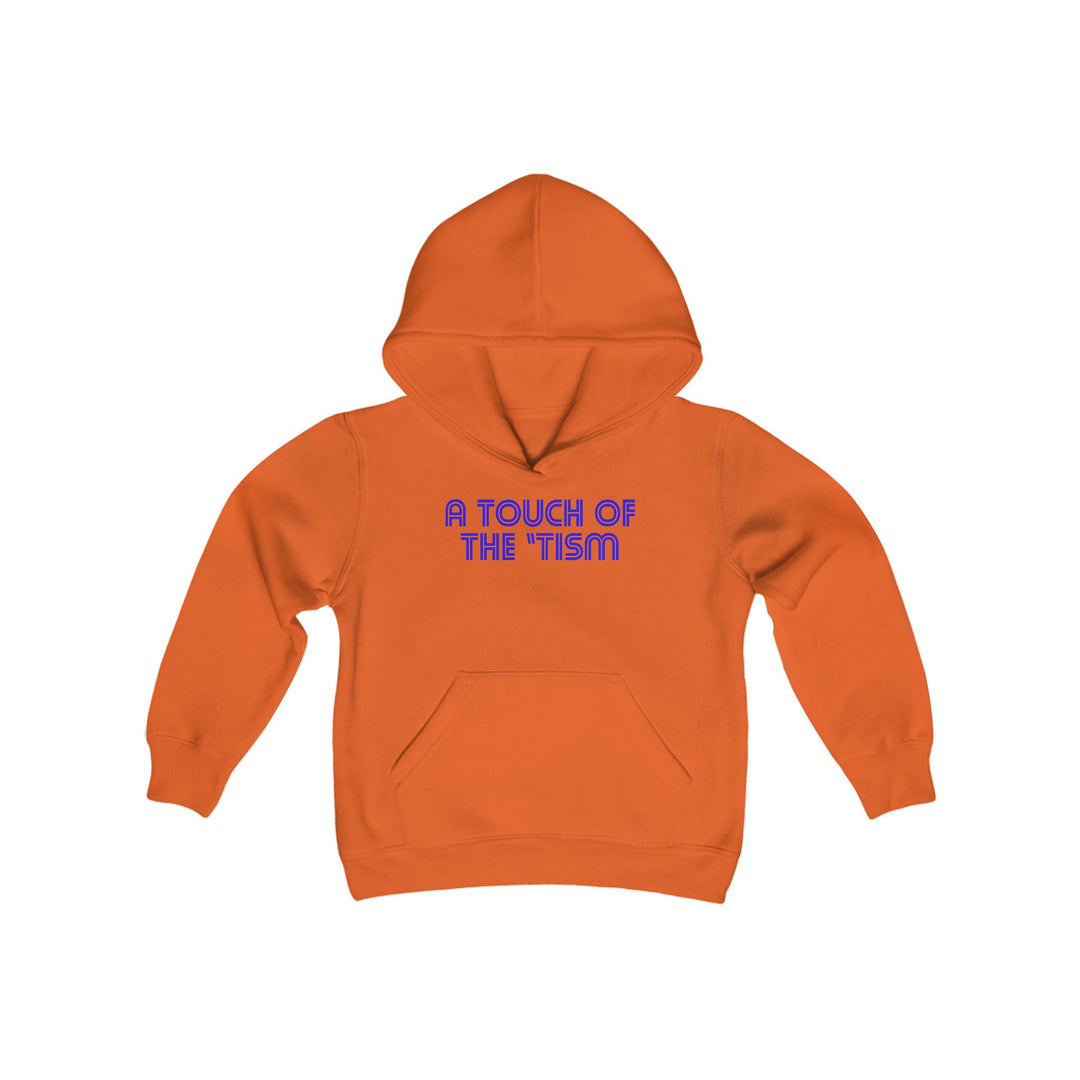 Kids Touch of the Tism Line Letters Blue Hoodie Sweatshirt