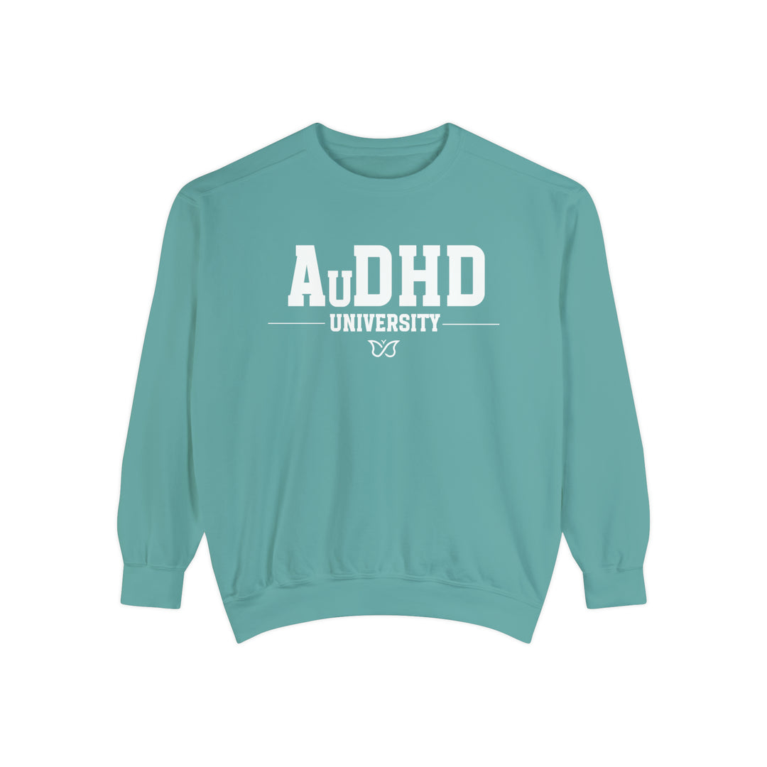 Adult Comfort Colors AuDHD University Butterfly Symbol Sweathshirt