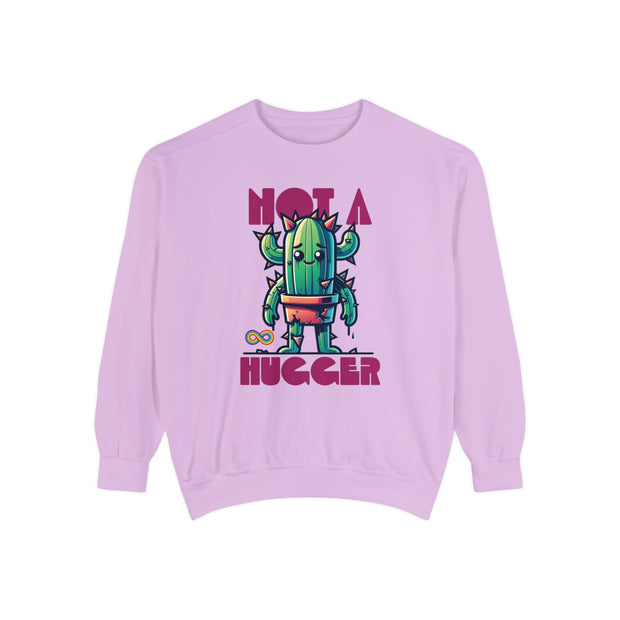 Adult Not a Hugger Cactus Comfort Colors Sweatshirt