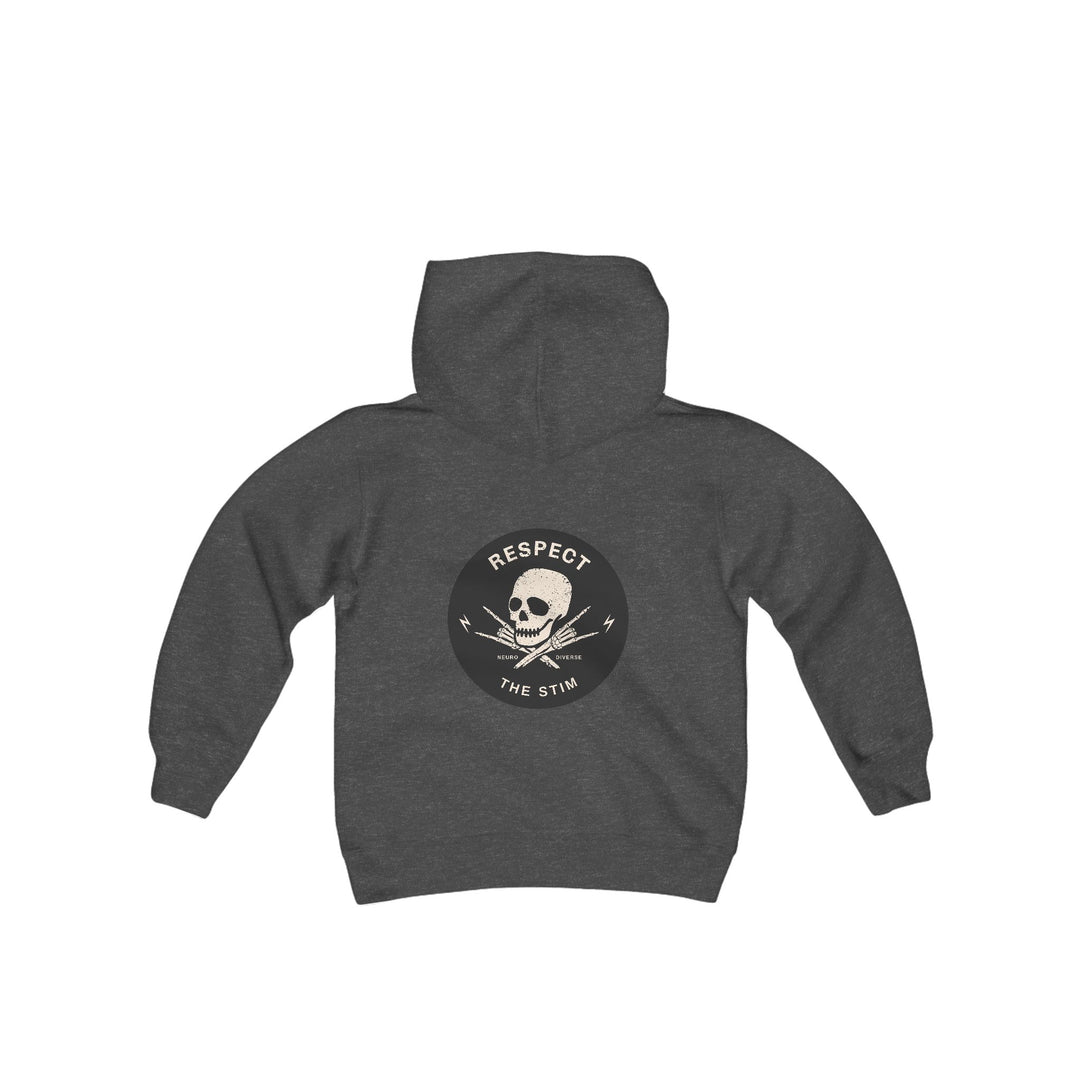 Kids Respect the Stim Skull Front and Back Hoodie Sweatshirt