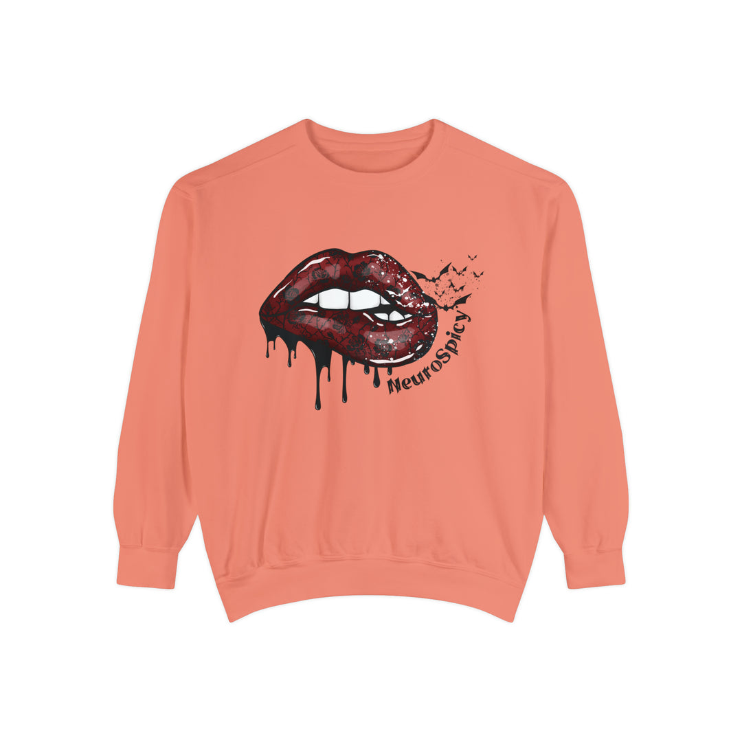 Comfort Colors Lips and Bats Neurospicy Sweatshirt