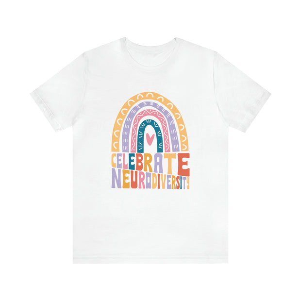 Celebrate Neurodiversity Rainbow Tee